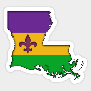 Mardi Gras Louisiana Sticker